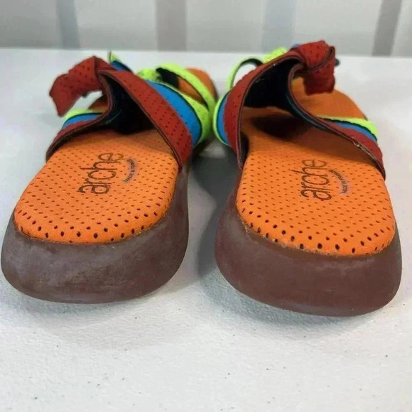 Rare Arche Nubuck Slides Neon Colorful Beach Sandals Size 8 NEW Vintage Bright - Picture 4 of 9
